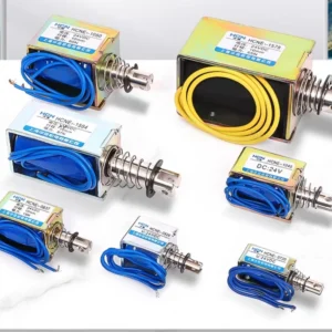 HCNE1-0520 HCNE1-0530 HCNE1-0630 DC 12V/24V magnetic solenoid push&pull open frame electromagnet  stroke 10mm keeping Force 700g