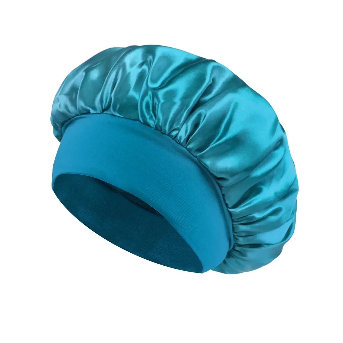 Women Satin Bonnet Hair Bonnet for Sleeping Hair Care Silk Bonnets Solid Wide-brimmed Sleeping Hat with Elastic Soft Band - Image 8