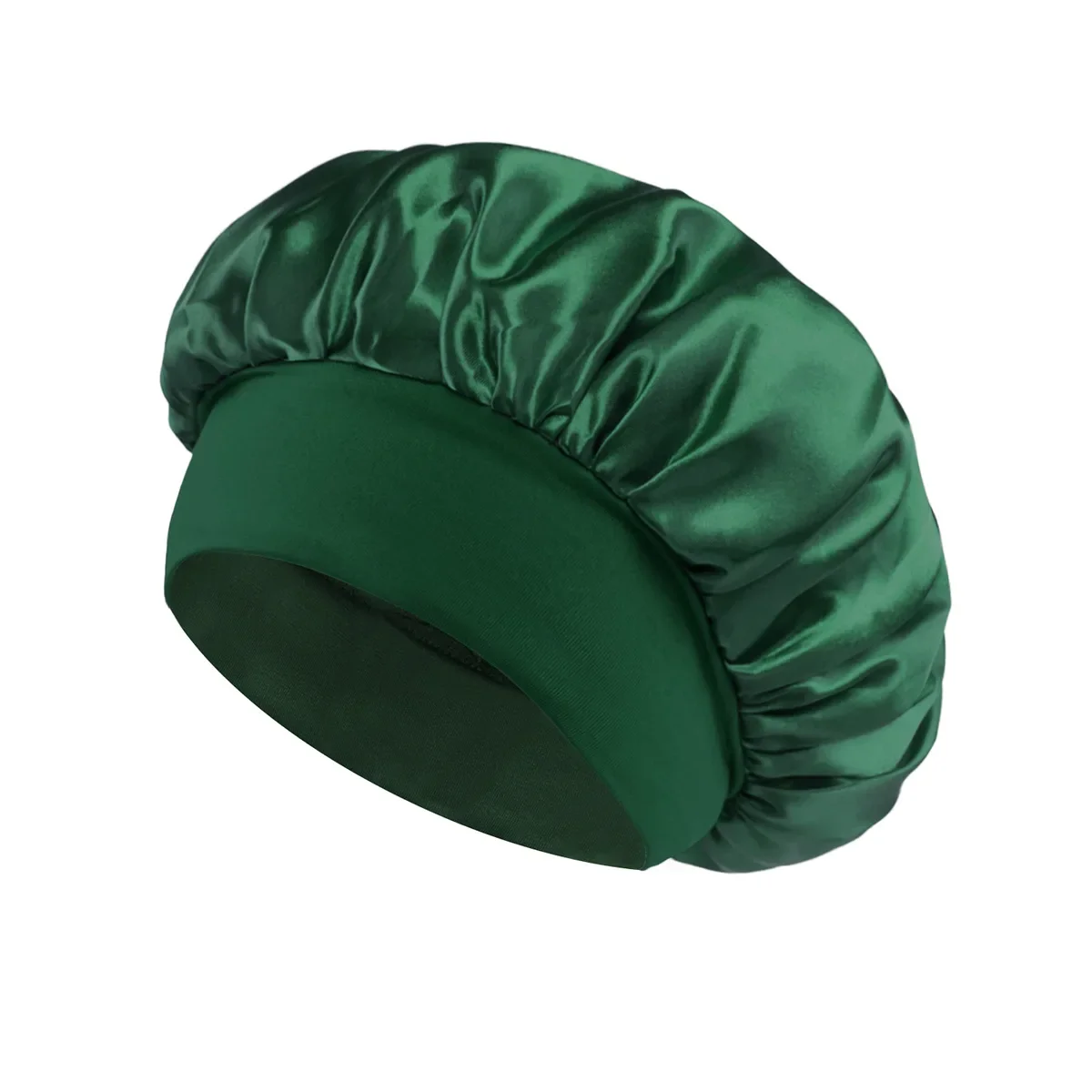 Women Satin Bonnet Hair Bonnet for Sleeping Hair Care Silk Bonnets Solid Wide-brimmed Sleeping Hat with Elastic Soft Band - Image 6