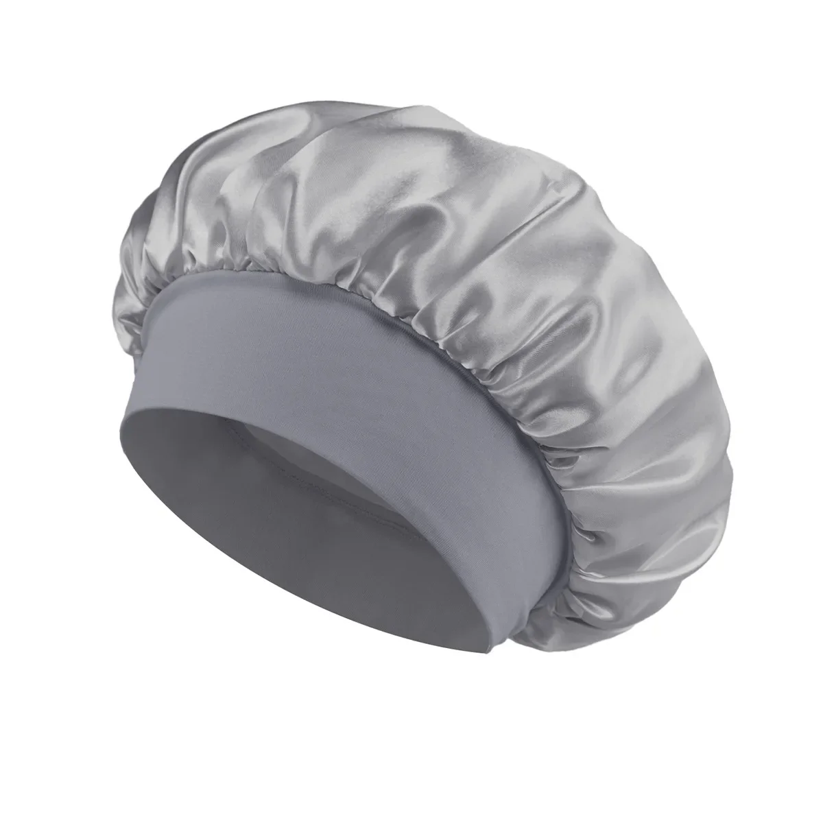 Women Satin Bonnet Hair Bonnet for Sleeping Hair Care Silk Bonnets Solid Wide-brimmed Sleeping Hat with Elastic Soft Band - Image 16