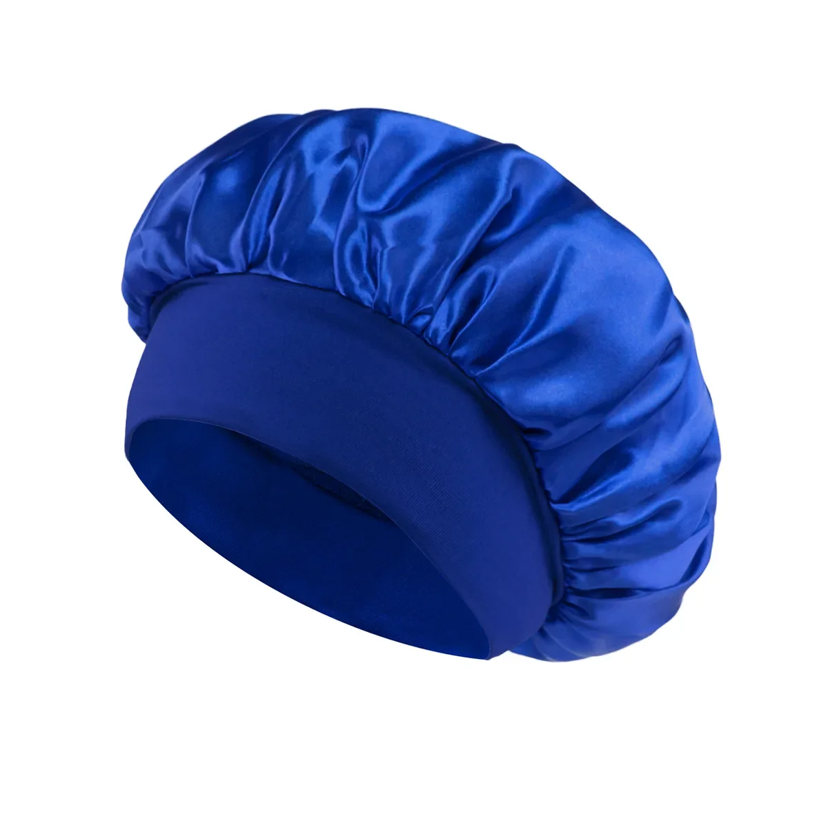 Women Satin Bonnet Hair Bonnet for Sleeping Hair Care Silk Bonnets Solid Wide-brimmed Sleeping Hat with Elastic Soft Band - Image 18